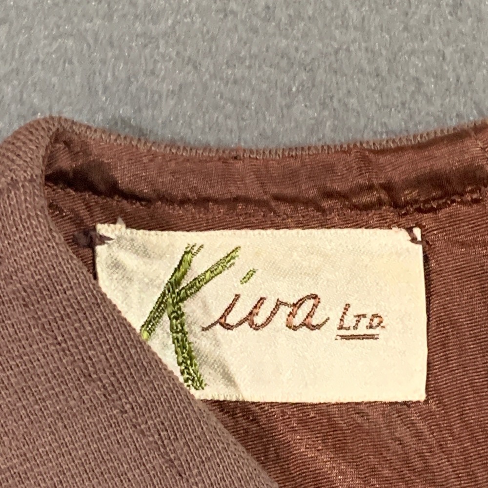Kiva LTD.‎ Women's Sleeveless Flapper Dress Size 10 Brown 60s 70s Jazz Romantic - Picture 2 of 10